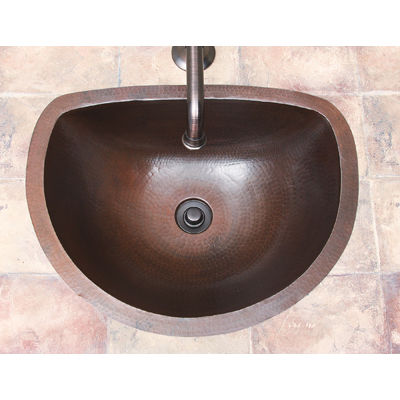 Sierra Copper - Sierra Copper Cambridge Flat Back Sink, SC-CBF-17