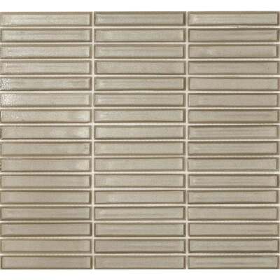 Soci Tile SSA-1216 Cosmopolitan Series Stacked Brick Ankara Glossy Mosaic Tile