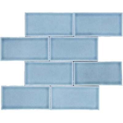 Soci Tile SSE-828 Chateau Series Brick Anchor Crackle Glossy 3X6 Mosaic Tile