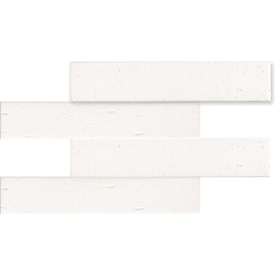 Soci Tile SSN-1537 Mattone Mayan Brick White Matte 2X10 (2.412/SF) Porcelain Tile
