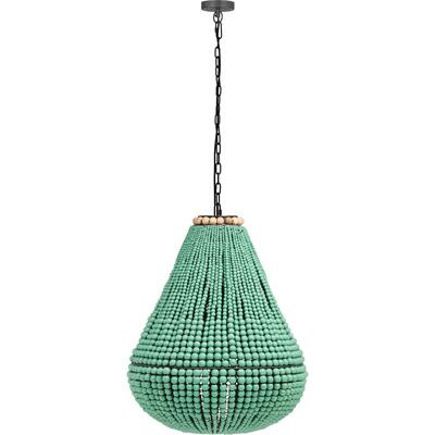 Tov Furniture Palani Green Wooden Bead Chandelier TOV-G18451