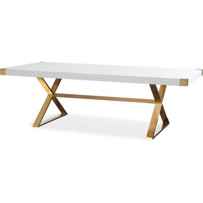 Tov Furniture Adeline White Lacquer Dining Table TOV-G5496