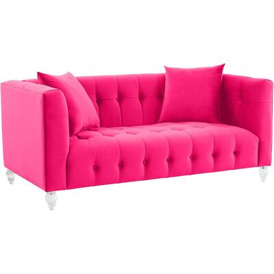 Tov Furniture Bea Hot Pink Velvet Loveseat TOV-L68317