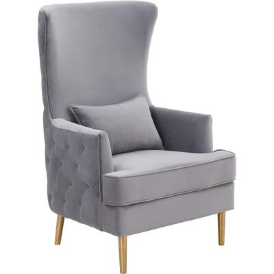 Tov Furniture Alina Grey Tall Tufted Back Chair TOV-S6478