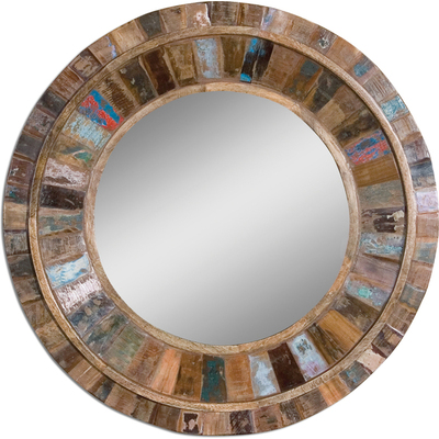 Uttermost Jeremiah Round Wood Mirror 04017