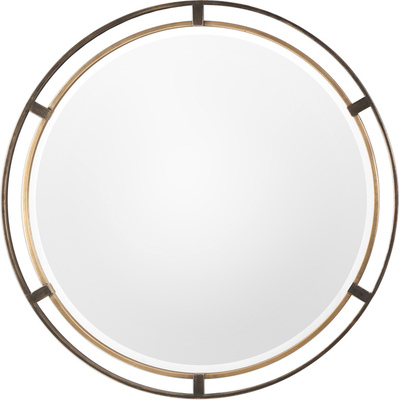 Uttermost Carrizo Bronze Round Mirror 09332