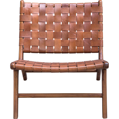 Uttermost Plait Woven Leather Accent Chair