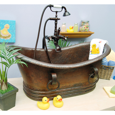 Sierra Copper - Sierra Copper Essex Mini Tub With Rings, SC-ESX-34R