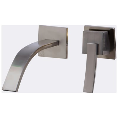 Alfi Ab1256 Brushed Nickel Single handle Wallmount Bathroom Faucet AB1256-BN