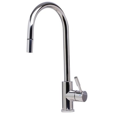 Alfi Solid Polished Stainless Steel Single Hold Pull Down Kitchen Faucet AB2028-PSS