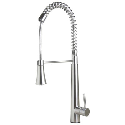 Alfi Solid Stainless Steel Commercial Spring Kitchen Faucet With Pull Down Shower Spray AB2039S