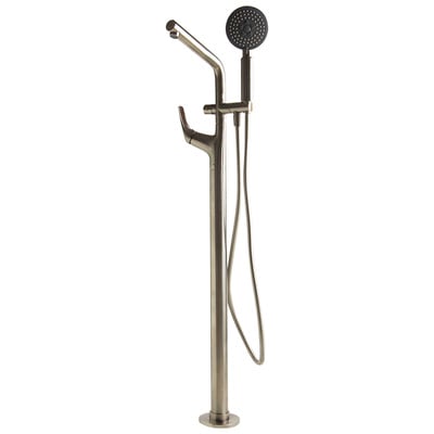 Alfi Clawfoot Freestanding Tub Faucets, Complete Vanity Sets, Polished Stainless Steel, Modern, Indoor, Brass, Floor Mount, Tub Filler, 811413022905, AB2758-BN