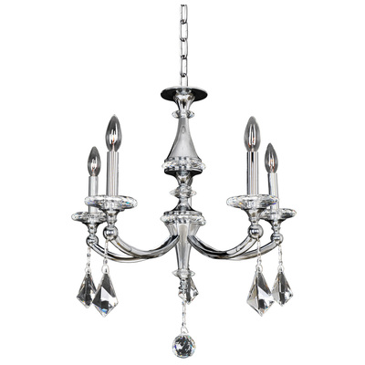 Allegri Floridia 5 Light Chandelier in Chrome with Firenze Clear 012170-010-FR001