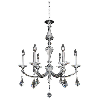 Allegri Floridia 6 Light Chandelier in Chrome with Firenze Clear 012171-010-FR001