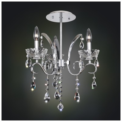 Allegri Catalani 3 Light Flush Mount in Chrome with Firenze Clear 023851-010-FR001