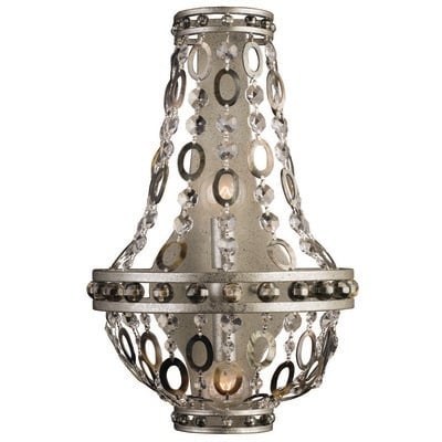 Allegri Lucia 2 Light Wall Sconce in Vintage Silver Leaf with N/A 029921-042