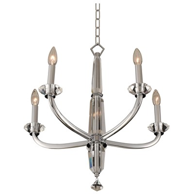 Allegri Palermo 5 Light Chandelier in Chrome with Firenze Clear 031350-010-FR001