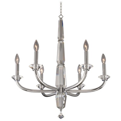 Allegri Palermo 6 Light Chandelier in Chrome with Firenze Clear 031351-010-FR001