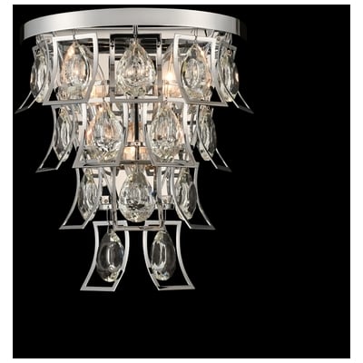 Allegri Carmella 3 Light Wall Sconce in Chrome with Firenze Clear 031920-010-FR001