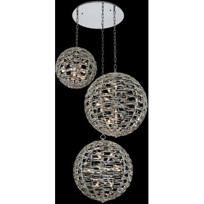 Allegri Alta 3 Orb Multi Drop Foyer (18 inch+26 inch+26 inch), 720062485552, 037253-010-FR001