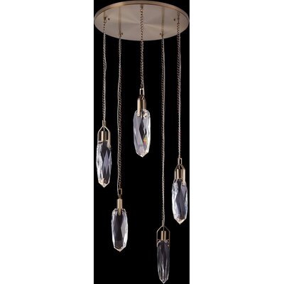 Allegri DIAMANTE 5 DROP PENDANT, 720062507087, 042057-044-FR001