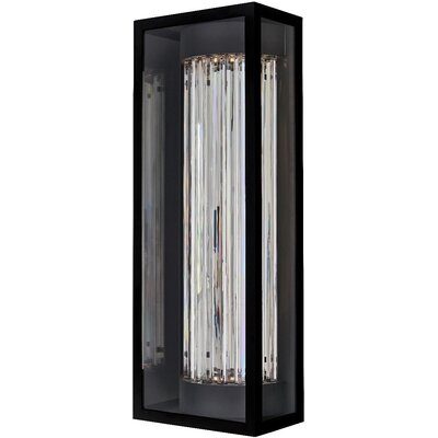 Allegri Cilindro  Esterno 28 in  Black Fluorocarbon Outdoor Wall Sconce, 720062491041, 090121-052-FR001