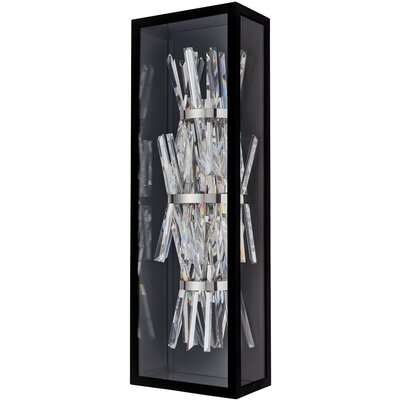 Allegri Glacier Esterno 32 in Black Fluorocarbon Outdoor Wall Sconce, 720062491027, 090222-052-FR001