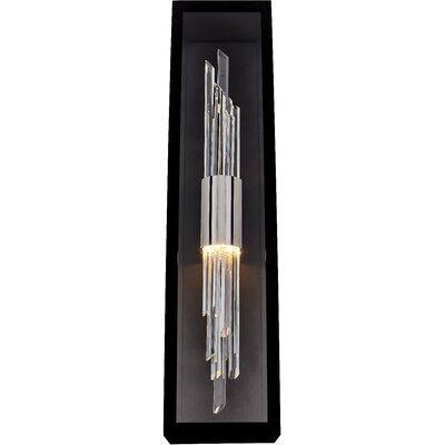 Allegri Lucca Esterno 30 in  Matte Black Outdoor Wall Sconce, 720062491089, 090421-052-FR001