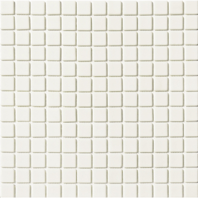 Altto Glass Mosaic Tile Solid Non Slip White 1 inchx1 inch Mesh F2101