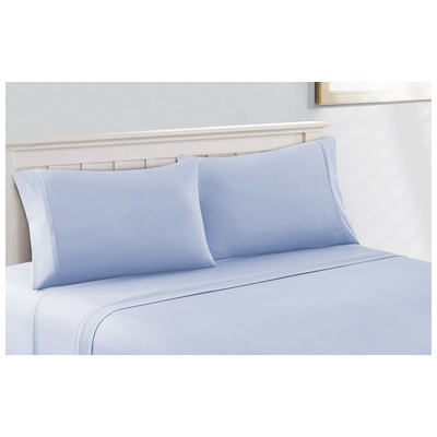 Amrapur 800 Thread Count Cotton Rich 4-piece Nano-tex Cool Comfort Sheet Set Light Blue Queen 10800NOG-BLU-QN