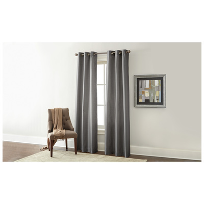 Amrapur 2 Pack Black Out Curtains Charcoal 96