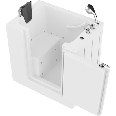 Anzzi Coupe Series 27 in. x 39 in. Right Drain Quick Fill Walk-In Air Tub in White, 191042081284, AZ2739RWA
