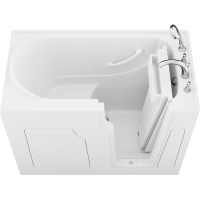 Anzzi Coupe Premier 53 - 60 in x 28 in. Right Drain Soaking Walk-in Tub in White, 191042081437, AZ2853RWS-CP