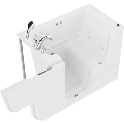 Anzzi Coupe Series 29 in. x 53 in. Left Drain Wheelchair Access Walk-In Air Tub in White, 191042081529, AZ2953WCALWA