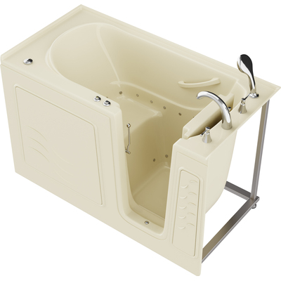 Anzzi Coupe Series 30 in. x 60 in. Right Drain Quick Fill Walk-In Air Tub in Biscuit, 191042081673, AZ3060WIRBA