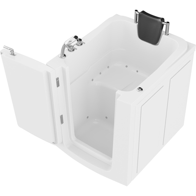 Anzzi Coupe Series 32 in. x 38 in. Left Swinging Door Walk-In Air Tub in White, 191042081710, AZ3238LWA