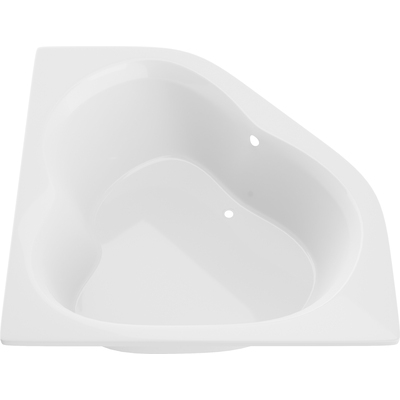 Anzzi Petra 5 ft. Acrylic Center Drain Corner Bathtub in White, 191042074965, AZ6060CS
