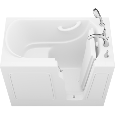 Anzzi Value Series 26 in. x 46 in. Right Drain Quick Fill Walk-in Saoking Tub in White, 191042079045, AZB2646RWS