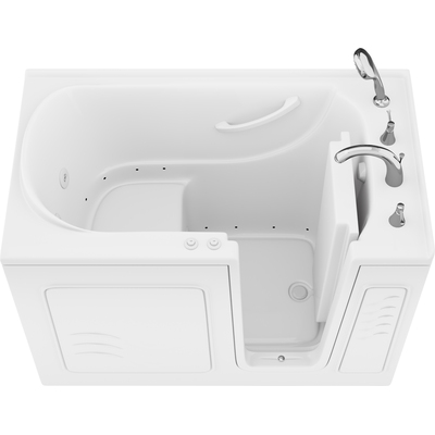 Anzzi Value Series 30 in. x 53 in. Right Drain Quick Fill Walk-In Whirlpool and Air Tub in White, 191042078864, AZB3053RWD