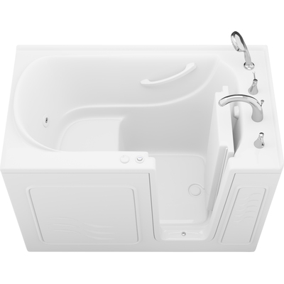 Anzzi Value Series 30 in. x 53 in. Right Drain Quick Fill Walk-in Whirlpool Tub in White, 191042079076, AZB3053RWH