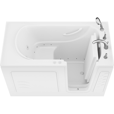 Anzzi Value Series 30 in. x 60 in. Right Drain Quick Fill Walk-In Whirlpool and Air Tub in White, 191042078857, AZB3060RWD