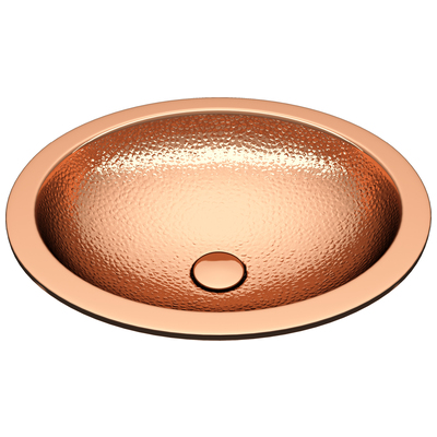 Anzzi Seyhan 19 in. Handmade Drop-in Oval Bathroom Sink in Hammered Copper BS-002