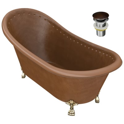Anzzi Free Standing Bath Tubs, Copper, Clawfoot,Claw, Copper, Copper, BATHROOM - Bathtubs - Freestanding Bathtubs - One Piece, 191042047037, BT-017