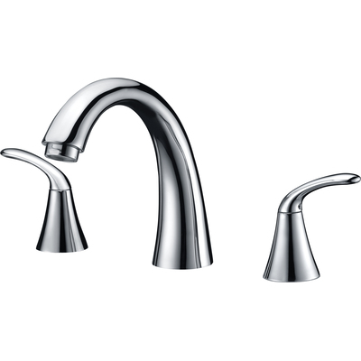 Anzzi Note Series 2-Handle Deck-Mount Roman Tub Faucet in Polished Chrome, 848308073186, FR-AZ073