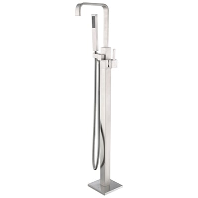Anzzi Clawfoot Freestanding Tub Faucets, Nickel, Stainless Steel, BATHROOM - Faucets - Bathtub Faucets - Freestanding, 191042000933, FS-AZ0031BN