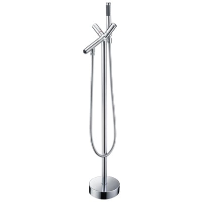 Anzzi Clawfoot Freestanding Tub Faucets, Chrome, Stainless Steel, BATHROOM - Faucets - Bathtub Faucets - Freestanding, 191042000940, FS-AZ0042CH