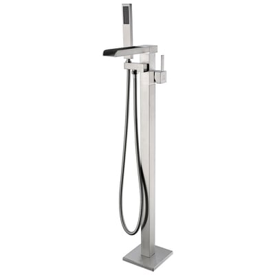 Anzzi Union 2-Handle Claw Foot Tub Faucet with Hand Shower in Brushed Nickel FS-AZ0059BN