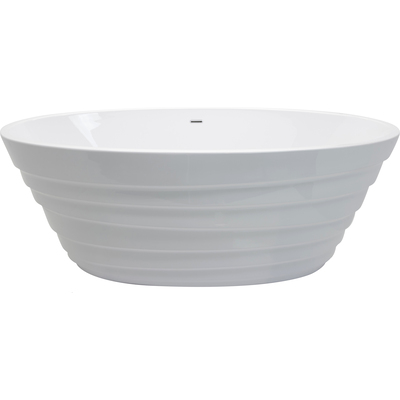 Anzzi Nimbus 5.6 ft. Acrylic Center Drain Freestanding Bathtub in Glossy White, 848308073117, FT-AZ068