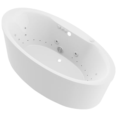 Anzzi Free Standing Bath Tubs, Acrylic,Fiberglass, White, Acrylic, BATHROOM - Bathtubs - Freestanding Bathtubs - Two Piece - Dual, 191042072381, FT-AZ101