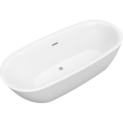 Anzzi Ami 67 in. Acrylic Flatbottom Freestanding Bathtub in White, 191042046931, FT-AZ401